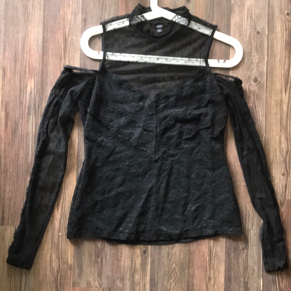 Guess lace cold shoulder top